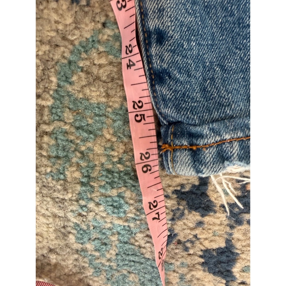 Lands End High Rise Straight Leg Jeans Women Size 16W Medium Wash Distressed - Picture 9 of 11